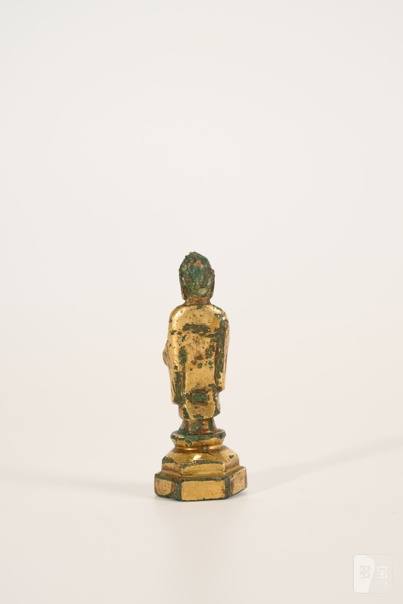 Lot924 明 铜鎏金旃檀佛 - 图5